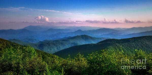 Blue Ridge Poster featuring the photograph Scenic View of Blue Ridge Mountains by Shelia Hunt