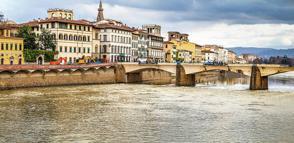 Arno Poster featuring the photograph cityscape of Florence #4 by Vivida Photo PC
