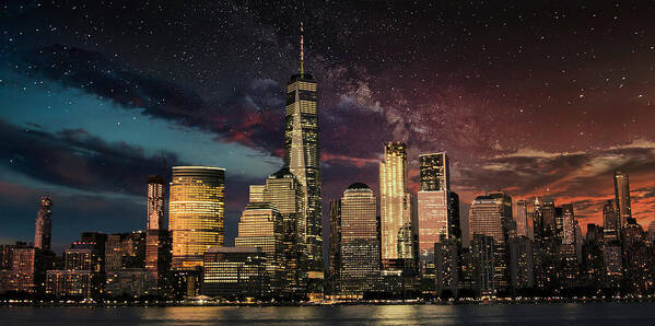 New York City Poster featuring the photograph The City of Dreams, New York City's Skyline at Twilight by Montez Kerr