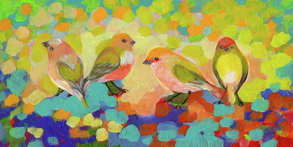 Bird Poster featuring the painting Amongst Friends by Jennifer Lommers