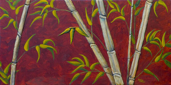 Tropical Bamboo Poster featuring the painting Bamboo by Darice Machel McGuire
