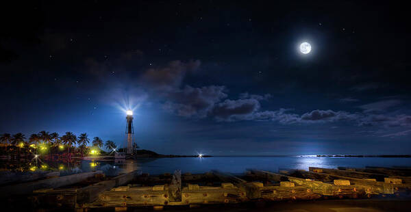 Lighthouse Poster featuring the photograph Beacons of the Night by Mark Andrew Thomas