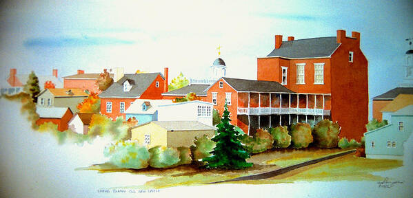 Watercolor Poster featuring the painting Behind Old New Castle by William Renzulli