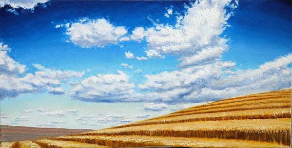 Palouse Poster featuring the painting Clouds on the Palouse near Moscow Idaho by Leonard Heid