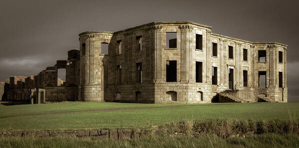 Downhillhouse Poster featuring the photograph Downhill Demesne Antiqued Image by Vicky Edgerly