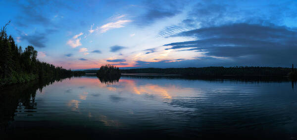 Sunset Poster featuring the photograph Dusk At Tobin Harbor by Owen Weber