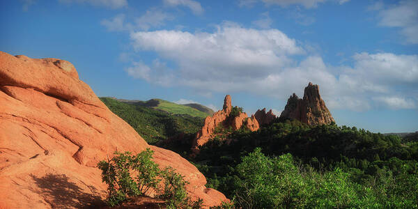 Garden Of The Gods Panorama Poster featuring the photograph Garden Of The Gods Panorama by Dan Sproul
