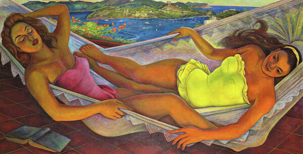 Hammock Poster featuring the painting hammock - Digital Remastered Edition by Diego Rivera