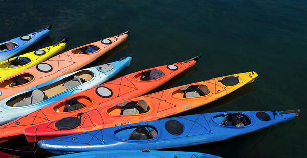 Kayaks Poster featuring the photograph Kayaks by Robert Dann