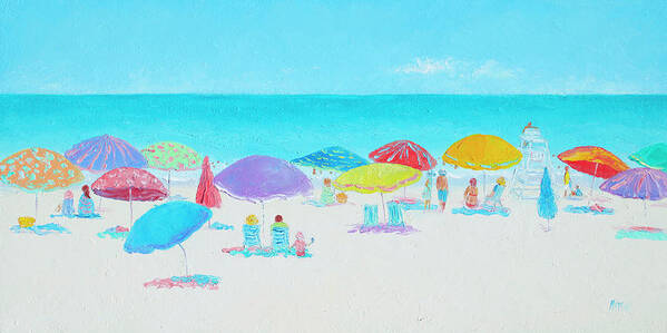 East Hampton Beach Ny Poster featuring the painting Main Beach, East Hampton seascape by Jan Matson