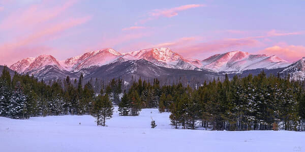 Rocky Mountain National Park Poster featuring the photograph Mummy Range Winter Sunrise by Aaron Spong