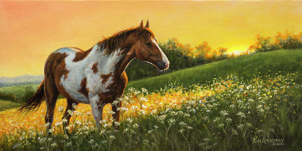 Horse Poster featuring the painting Painted Sunset by Kim Lockman