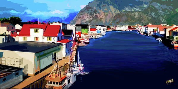 Waterfront Poster featuring the painting Scandinavia 3 by CHAZ Daugherty