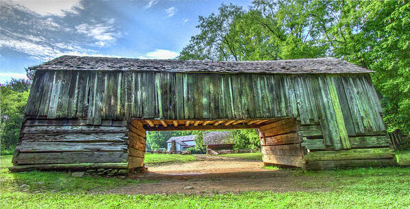 Barns Poster featuring the photograph The Cantilever Barn at Cades Cove Townsend Tennessee by Debra and Dave Vanderlaan