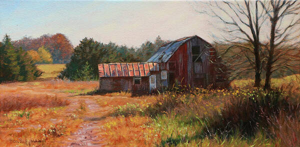 Barns Poster featuring the painting The Neighbor's Barn by Bonnie Mason