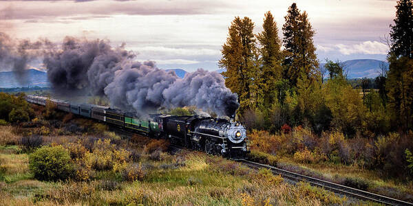Trains Poster featuring the photograph Twilight of a Goliath by Larey McDaniel