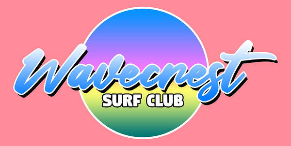 Wavecrest Poster featuring the digital art Wavecrest Surf Club Logo by Christopher Lotito
