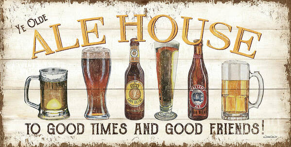 Beer Poster featuring the painting Ye Olde Ale House by Debbie DeWitt