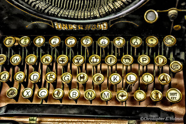 Christopher Holmes Photography Poster featuring the photograph Antique Keyboard by Christopher Holmes