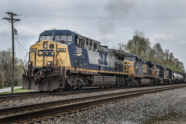 Csx Poster featuring the photograph 04.11.14 CSX 269 at Slaughters Ky #041114 by Jim Pearson