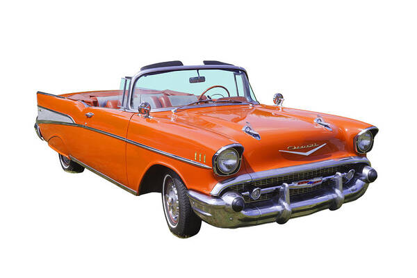 Automobile Poster featuring the photograph 1957 Chevrolet Bel Air 2-door Convertible by Keith Webber Jr