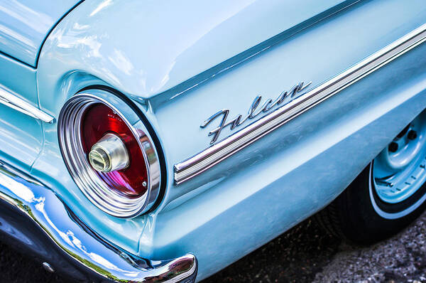 1963 Ford Falcon Futura Convertible Taillight Emblem Poster featuring the photograph 1963 Ford Falcon Futura Convertible Taillight Emblem by Jill Reger