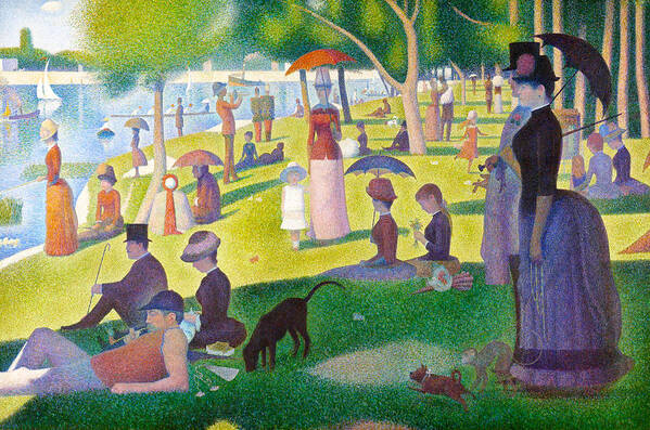 Georges Seurat Poster featuring the painting A Sunday on La Grande Jatte #11 by Georges Seurat