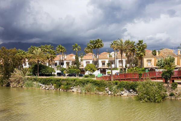 Condo Poster featuring the photograph Apartment Houses in Marbella #1 by Artur Bogacki