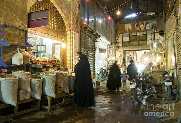 Isfahan Poster featuring the photograph Bazaar Market In Isfahan Iran #1 by JM Travel Photography