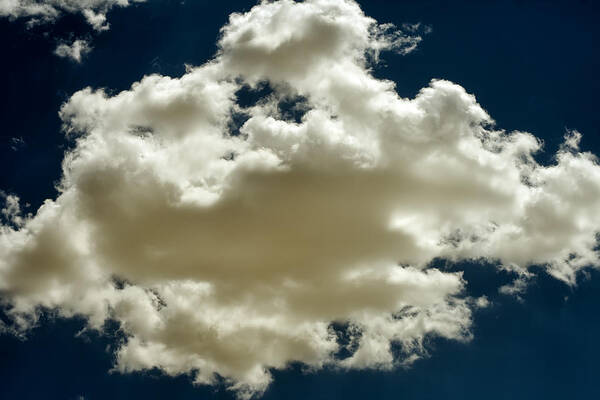 Abstract Poster featuring the photograph Cloud on dark sky. by Alexandr Malyshev