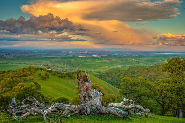 Landscape Poster featuring the photograph Clouds Over Central Valley At Sunset #1 by Marc Crumpler