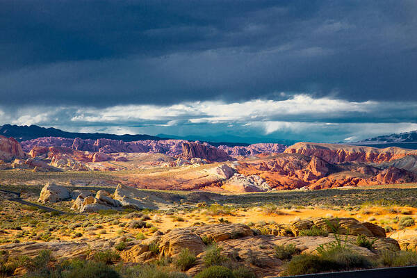 Valley Of Fire Sate Park Poster featuring the photograph Color Storm No. 2 by Jim Snyder