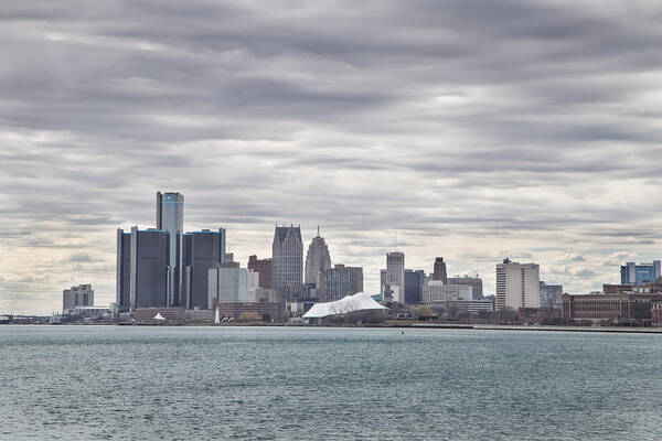 Detroit Poster featuring the photograph Detroit Skyline from Belle Isle #1 by John McGraw