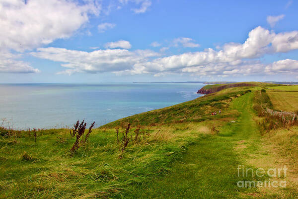 Caldey Island Poster featuring the photograph Edge of the World on Caldey Island Tenby by Jeremy Hayden