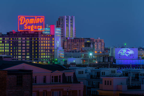 Baltimore Poster featuring the photograph Football Logos #1 by Dennis Dame