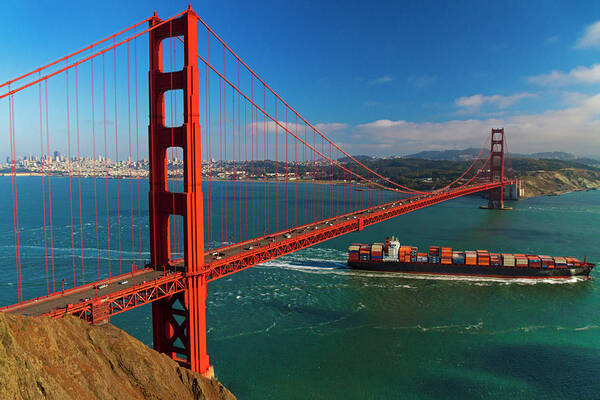 Golden Gate Bridge San H. Ca Carriere Poster #1 by Francisco, David