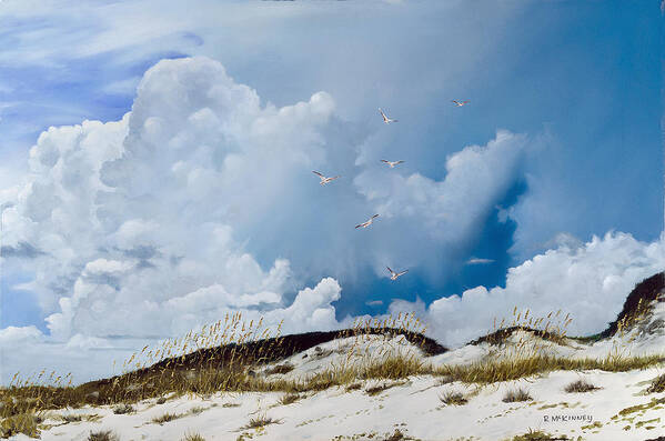 Beach Poster featuring the painting Grayton Beach by Rick McKinney