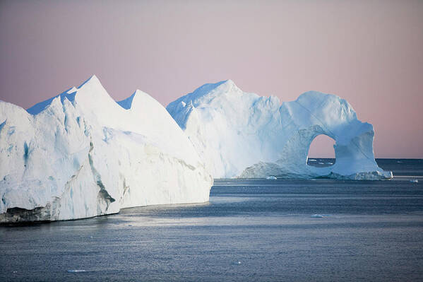 Melting Poster featuring the photograph Iceberg From Ilulissat Kangerlua #1 by Holger Leue