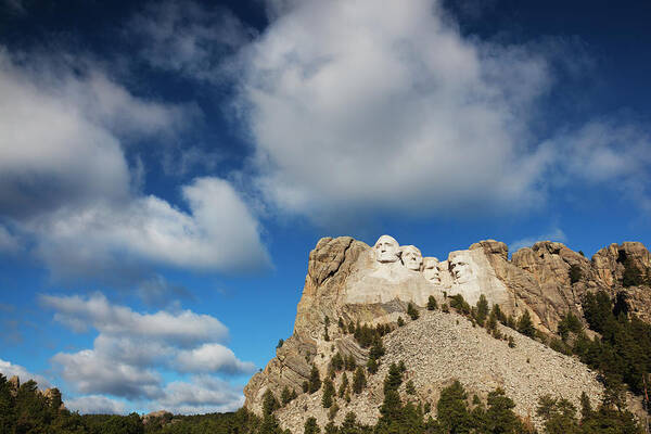 Mt Rushmore National Monument Poster featuring the photograph Keystone, South Dakota, Exterior View #1 by Walter Bibikow