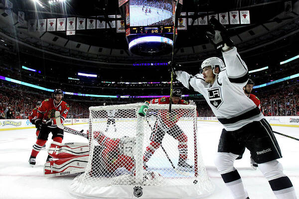 Playoffs Poster featuring the photograph Los Angeles Kings V Chicago Blackhawks #1 by Jonathan Daniel