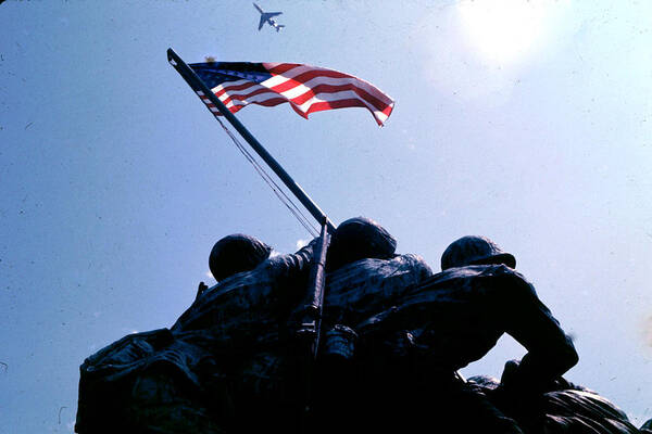 Marine Corp Poster featuring the photograph Marine Corps War Memorial #1 by John Warren