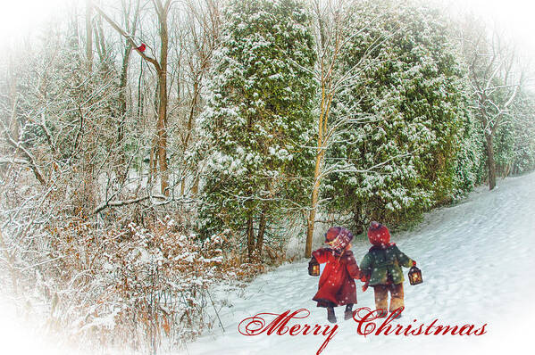 Merry Christmas Greeting Card Poster featuring the photograph Merry Christmas #1 by Mary Timman