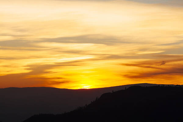 Red Poster featuring the photograph Okanagan Sunrise 3 by Laura Tucker