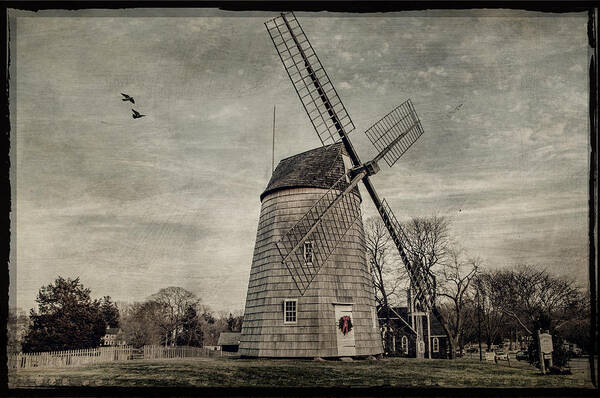 Vintage Poster featuring the photograph Old Hook Windmill #1 by Cathy Kovarik