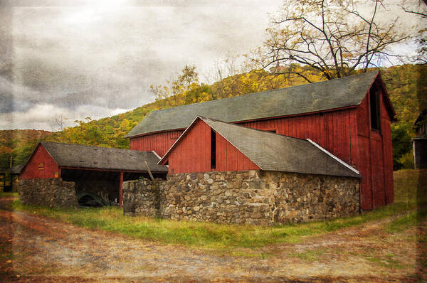 Barn Poster featuring the photograph Old Red Barn #1 by Cathy Kovarik