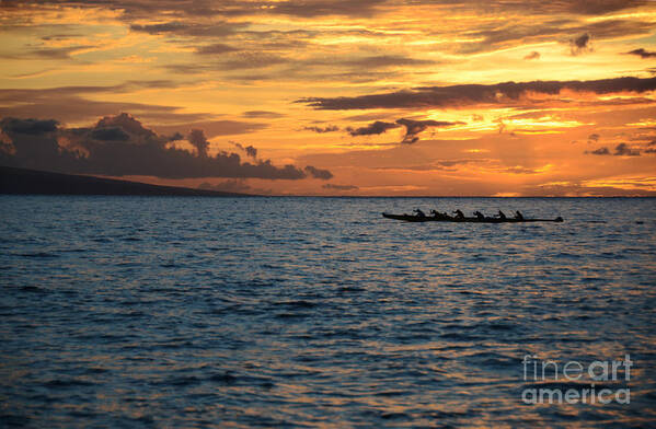 Photograph Poster featuring the photograph Outrigger Sunset #1 by Kelly Wade