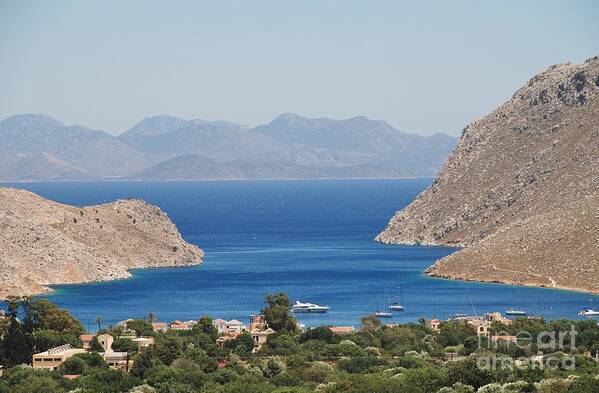 Symi Poster featuring the photograph Pedi bay Symi #1 by David Fowler