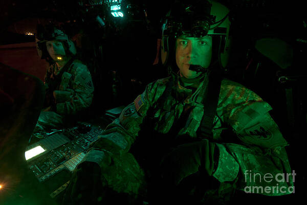 Exercise Angel Thunder Poster featuring the photograph Pilots Sitting In The Cockpit #1 by Terry Moore