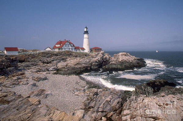 Lighthouse Poster featuring the photograph Portland Head Lighthouse #1 by Bruce Roberts