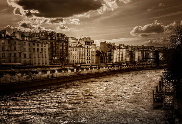 Paris Poster featuring the photograph River Seine Paris #1 by James Bethanis